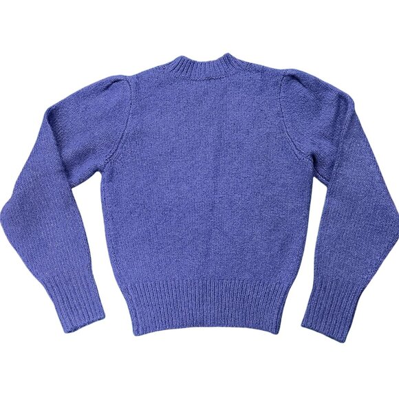Woman's Periwinkle Pistola Colette Puff Sleeve Crewneck Alpaca Knit Sweater Sz S - Picture 7 of 12